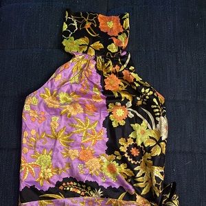 Luxe Floral Silk Halter